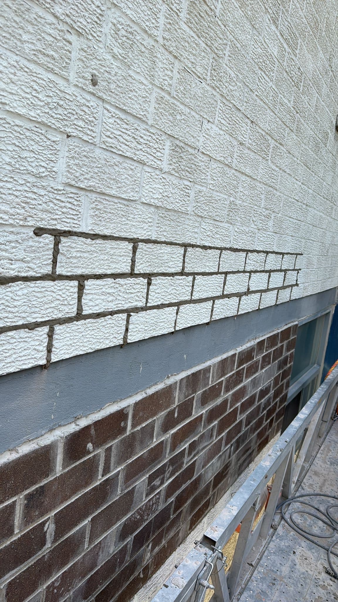 Exterior mortar repair