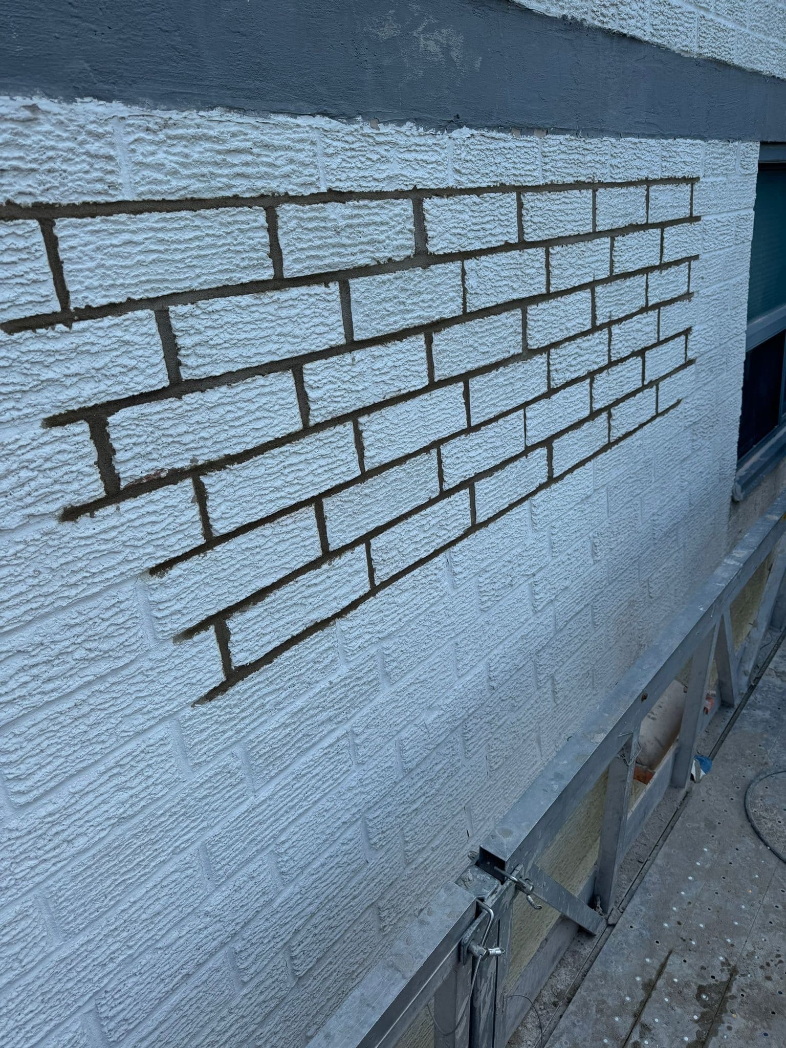Faux brick stucco