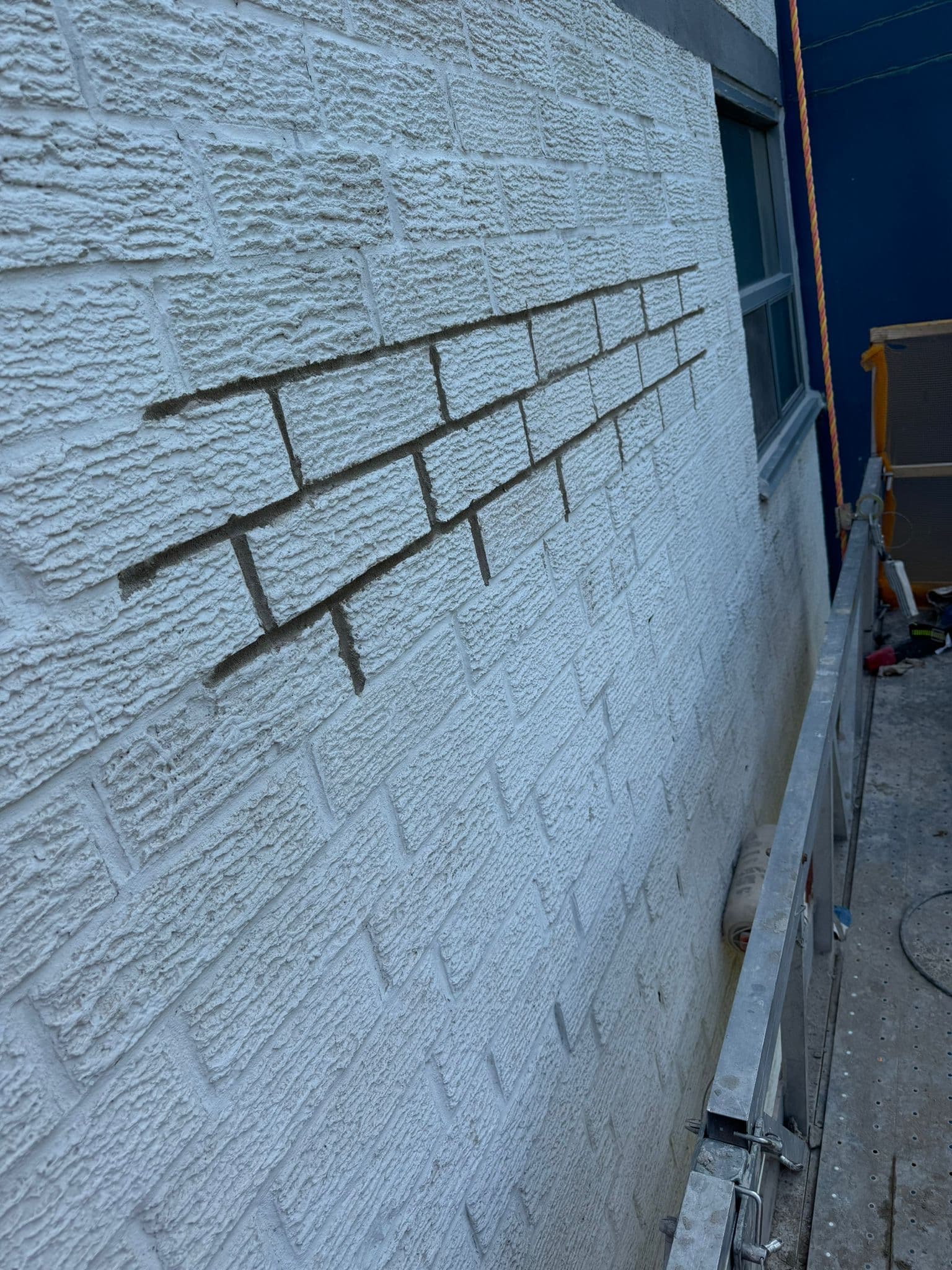 Stucco brick pattern