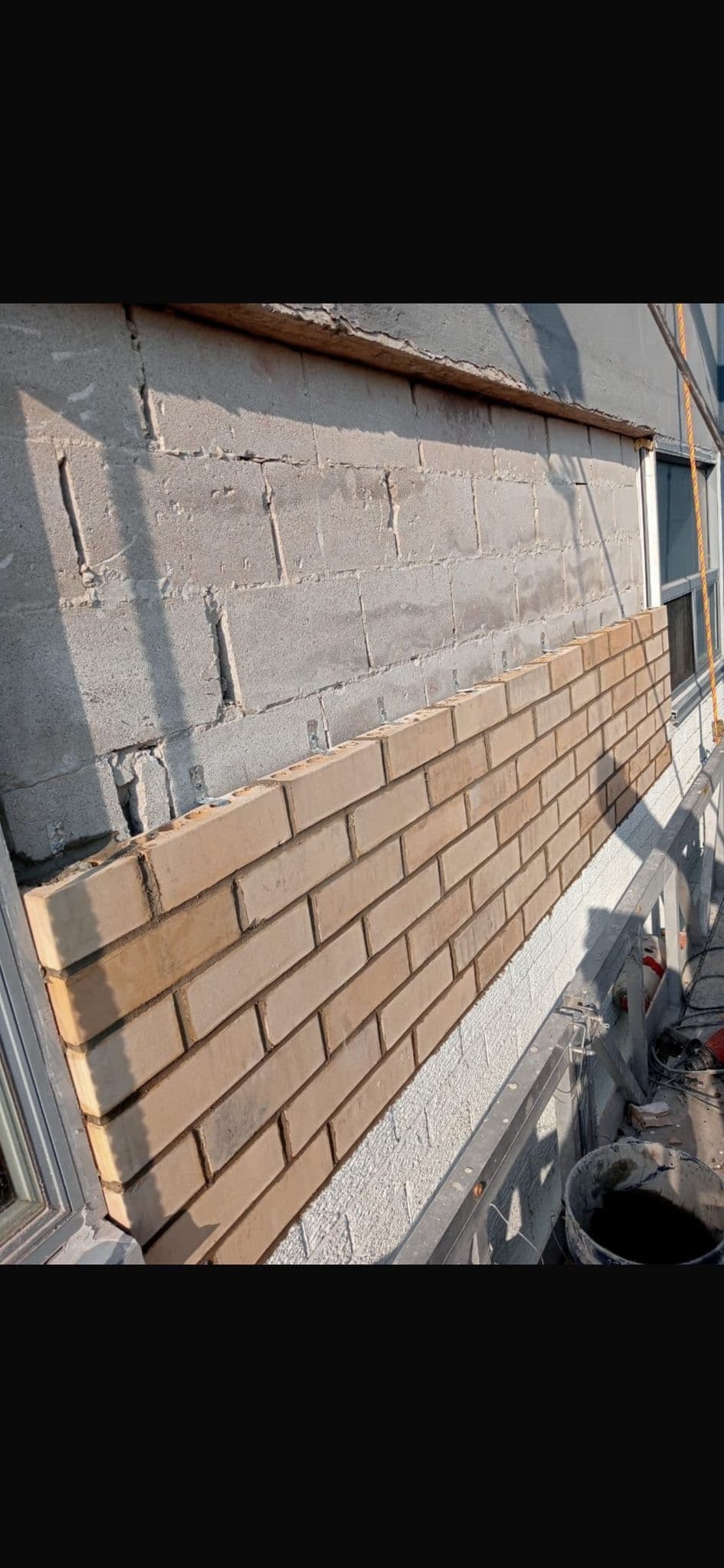 Brick wall construction