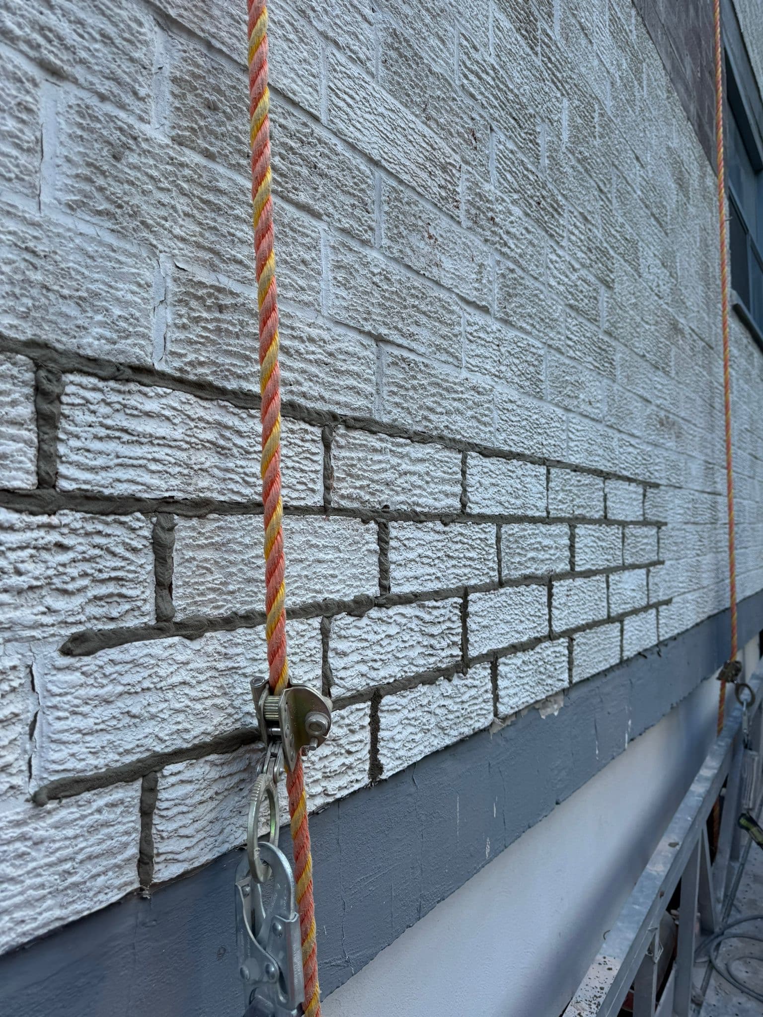 Masonry restoration progress