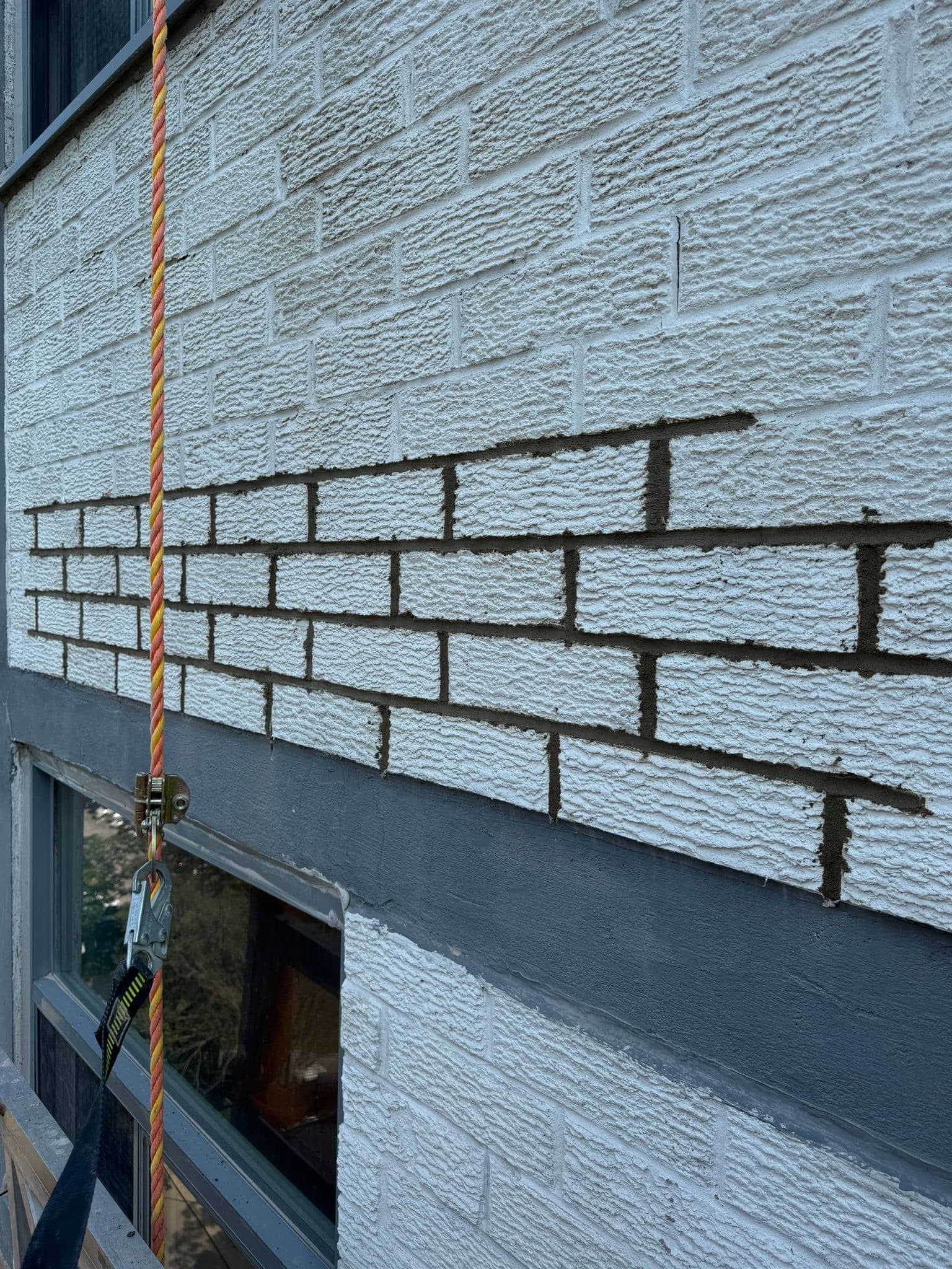 Completed masonry work