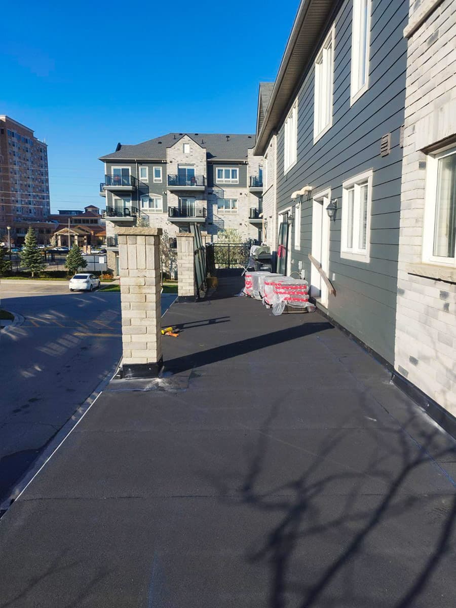 Roofing work in progress