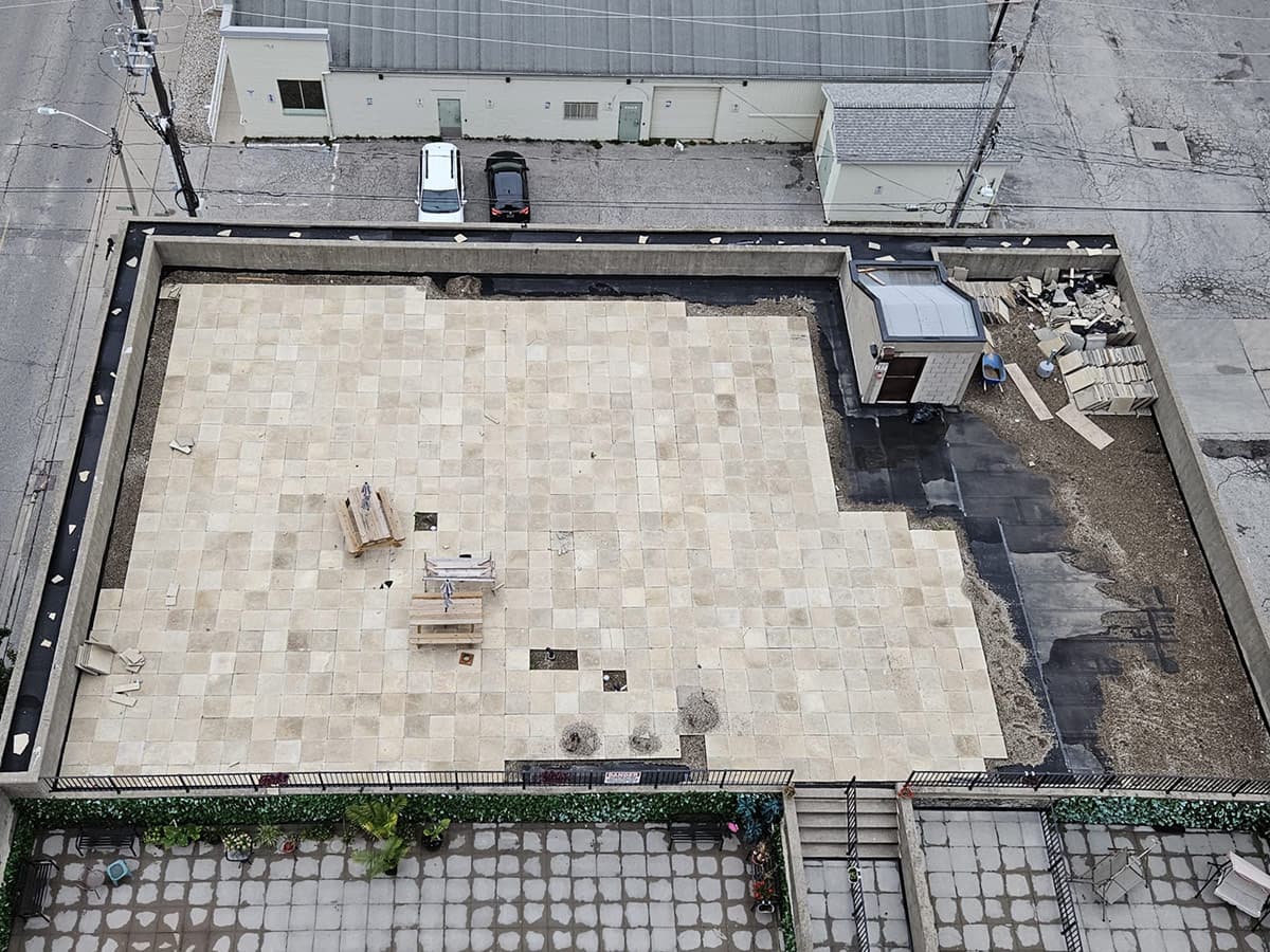 Roof installation work