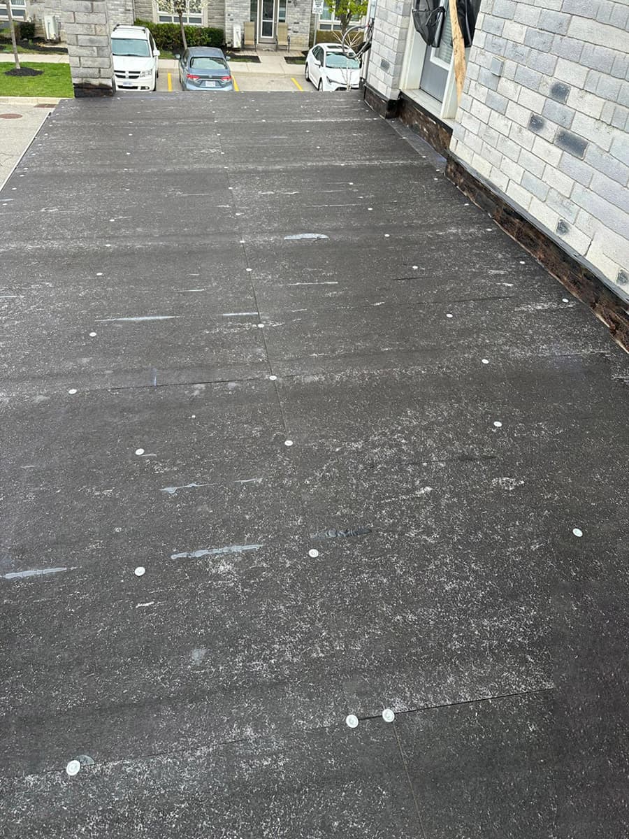 Roof membrane application